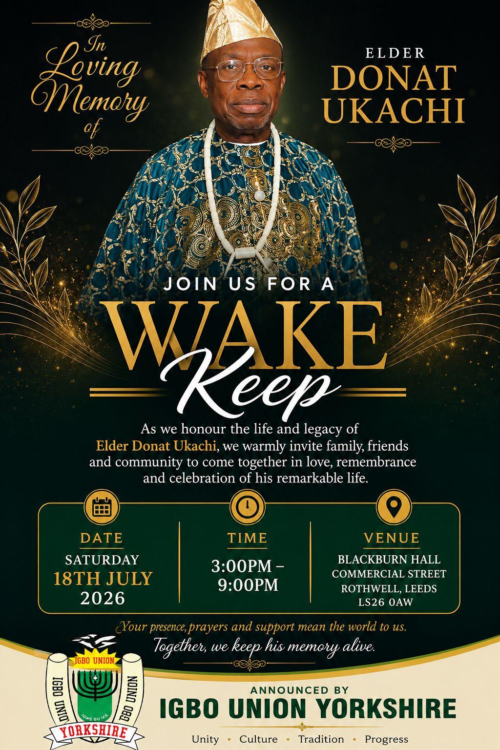WAKE KEEPING IN HONOUR OF LATE ELDER UKACHI